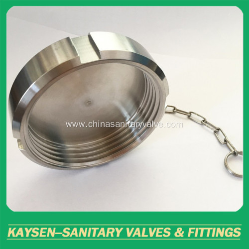 RJT Sanitary unions blind nut with chain